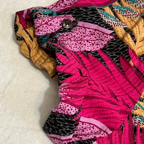 Jane and Delancey Pink and Gold Leaf Print 2-piece outfit - Picture 4 of 10